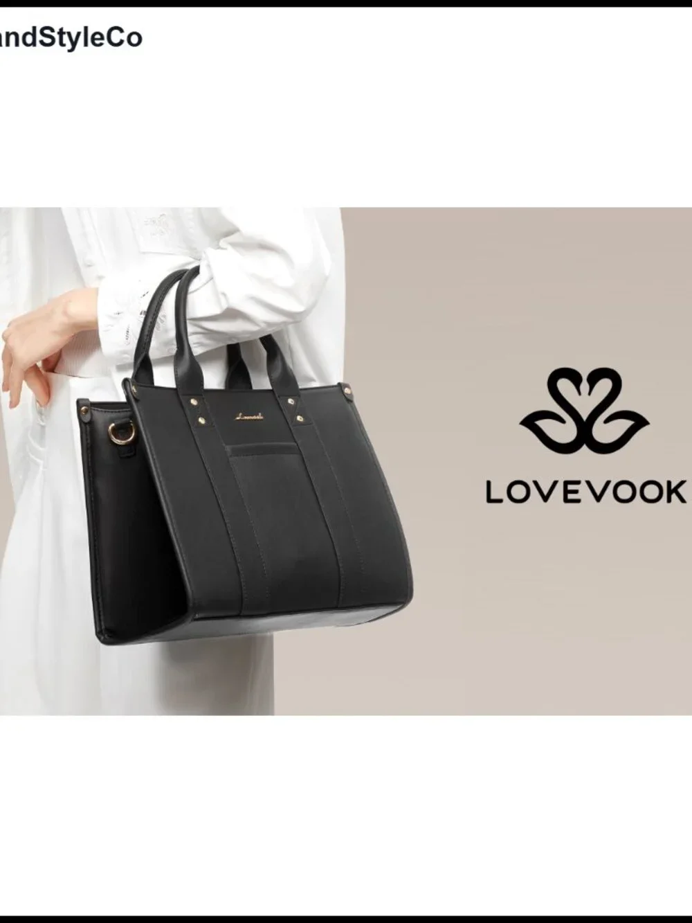Faux Leather Satchel Tote Bag with Zipper Adjustable Strap Fits 13